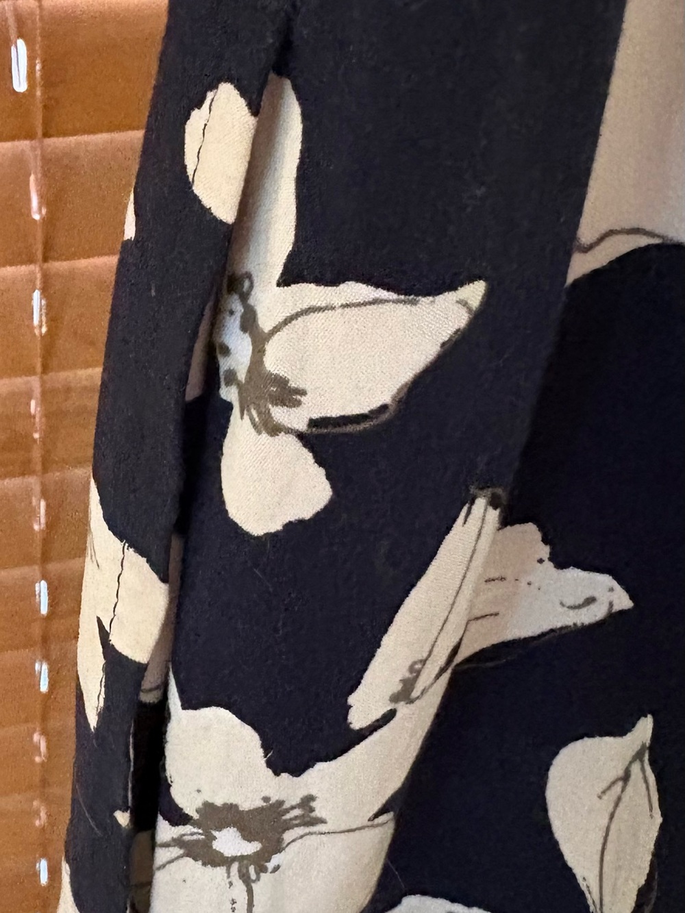 J. Jill Navy and White Floral V-Neck Dress - Picture 9 of 11